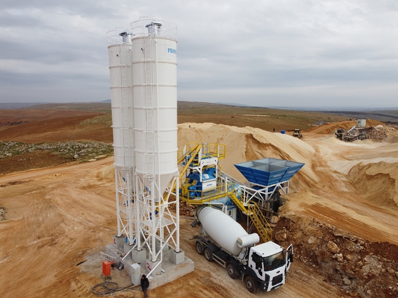 100m³/h Mobile Concrete Batching Plant